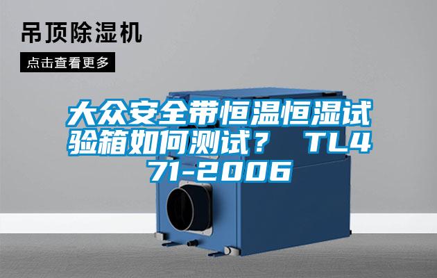 大眾安全帶恒溫恒濕試驗(yàn)箱如何測(cè)試？ TL471-2006