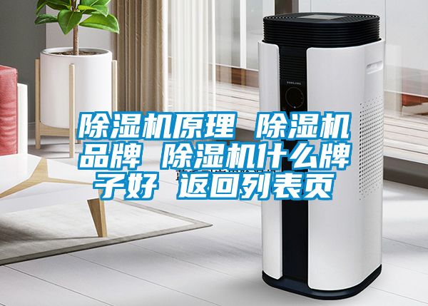 除濕機(jī)原理 除濕機(jī)品牌 除濕機(jī)什么牌子好 返回列表頁(yè)