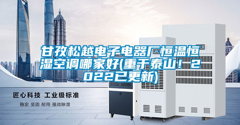 甘孜松越電子電器廠恒溫恒濕空調(diào)哪家好(重于泰山！2022已更新)